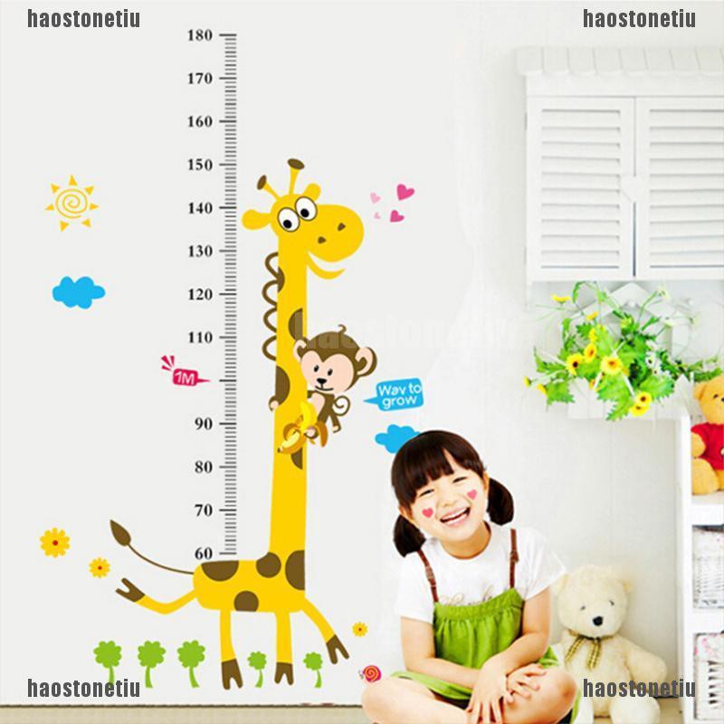 1 Thước Dán Tường Đo Chiều Cao Cho Bé Hình Hươu Cao Cổ, Hươu Cao Cổ
