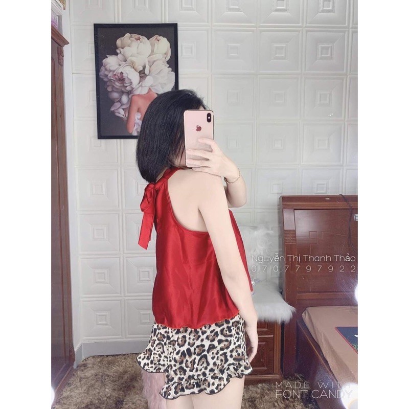 ❤FREESHIP❤ Đồ Ngủ Nữ Đồ Mặc Nhà Đồ Ngủ Yếm Lụa Satin Cao Cấp Freesize 40-60 Kg BOYEMBEO | BigBuy360 - bigbuy360.vn