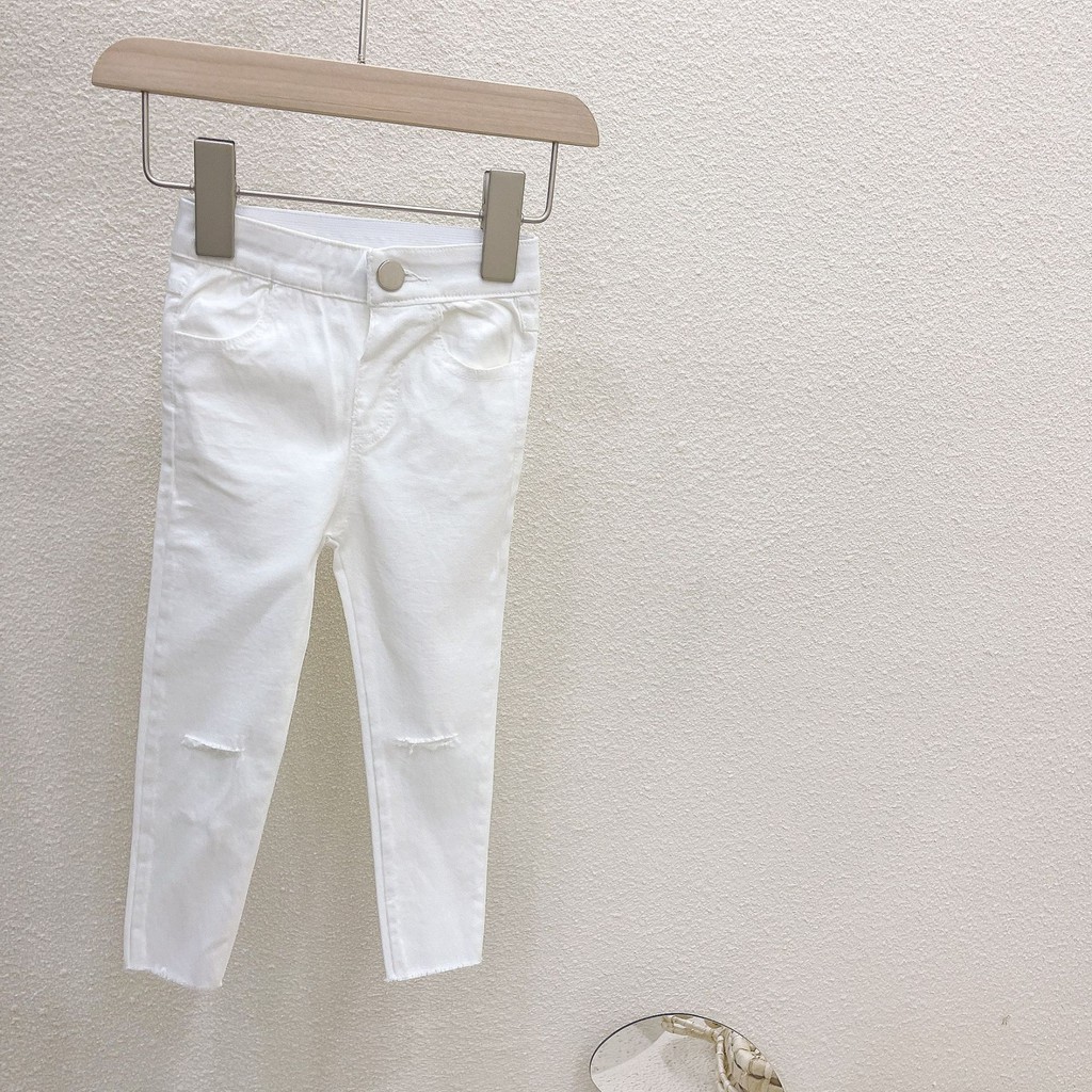 [Q076] Quần skinny rách gối 1 cúc sz 80-130