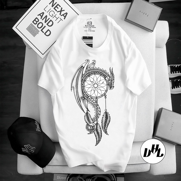 Áo thun nam nữ họa tiết DREAMCATCHER RỒNG đơn giản nhưng năng động, trẻ trung, vải dày mịn, thời trang VHL