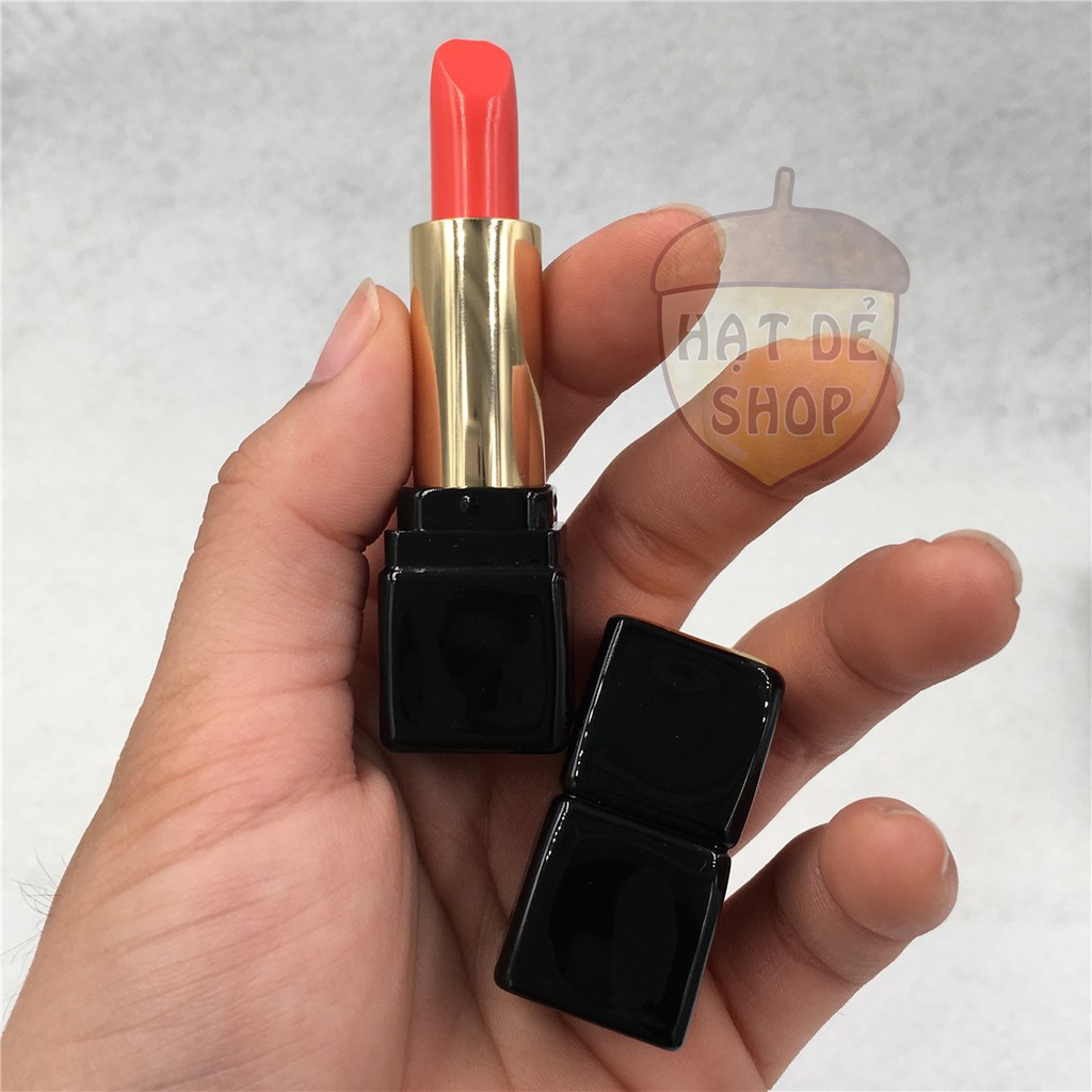 Guerlain Son Sáp Kiss Kiss Cream Shaping Lip Color Mềm Môi  1,4g  #344 Sex Coral ( cam san hô)-Hàng Chính Hãng