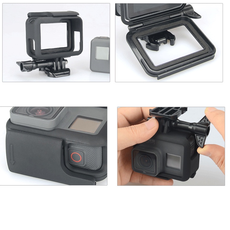 Khung nhựa bảo vệ Gopro 7 6 5 4 3 2 1 bằng nhựa cao cấp hãng Kingma phụ kiện máy quay hành động