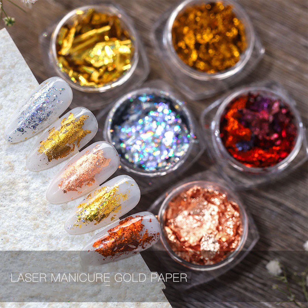 [Hàng mới về] Hộp giấy nhôm 3D siêu mỏng trang trí móng tay nghệ thuật