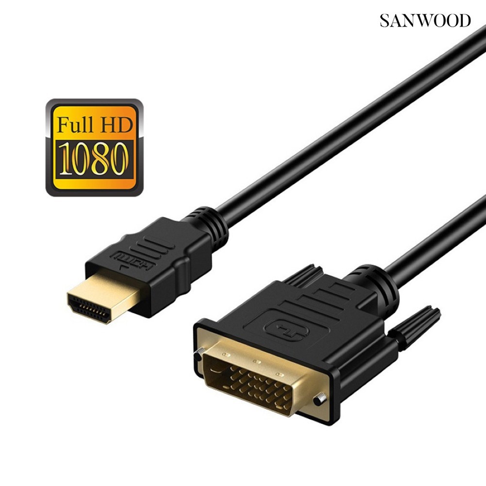 Cáp HDMI to DVI 24 +1 KINGMASTER 1.5M/ 3M/ 5M (Loại Tốt) - Hàng Chính Hãng