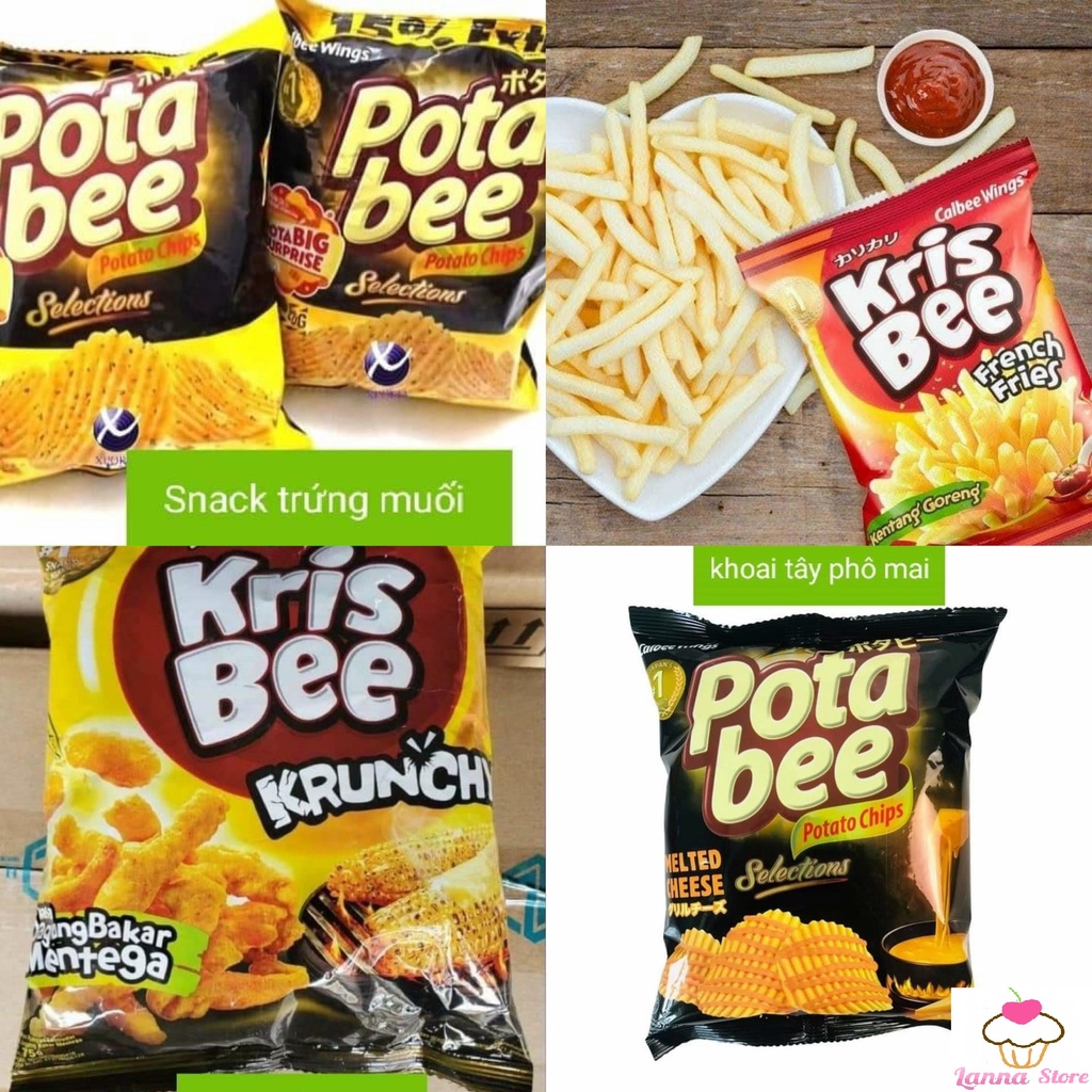 [HOT] Snack khoai tây KrisBee French Fries / Potabee siêu ngon - Indonesia