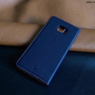 Bao Da IONE HTC U Ultra Da Bò Made In Việt Nam Xanh Hạt