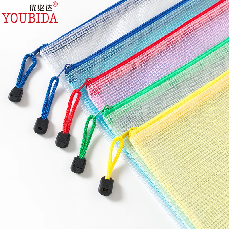 Túi Đựng Tài Liệu Văn Phòng Phẩm Bằng Pvc Có Khóa Kéo Chống Thấm Nước