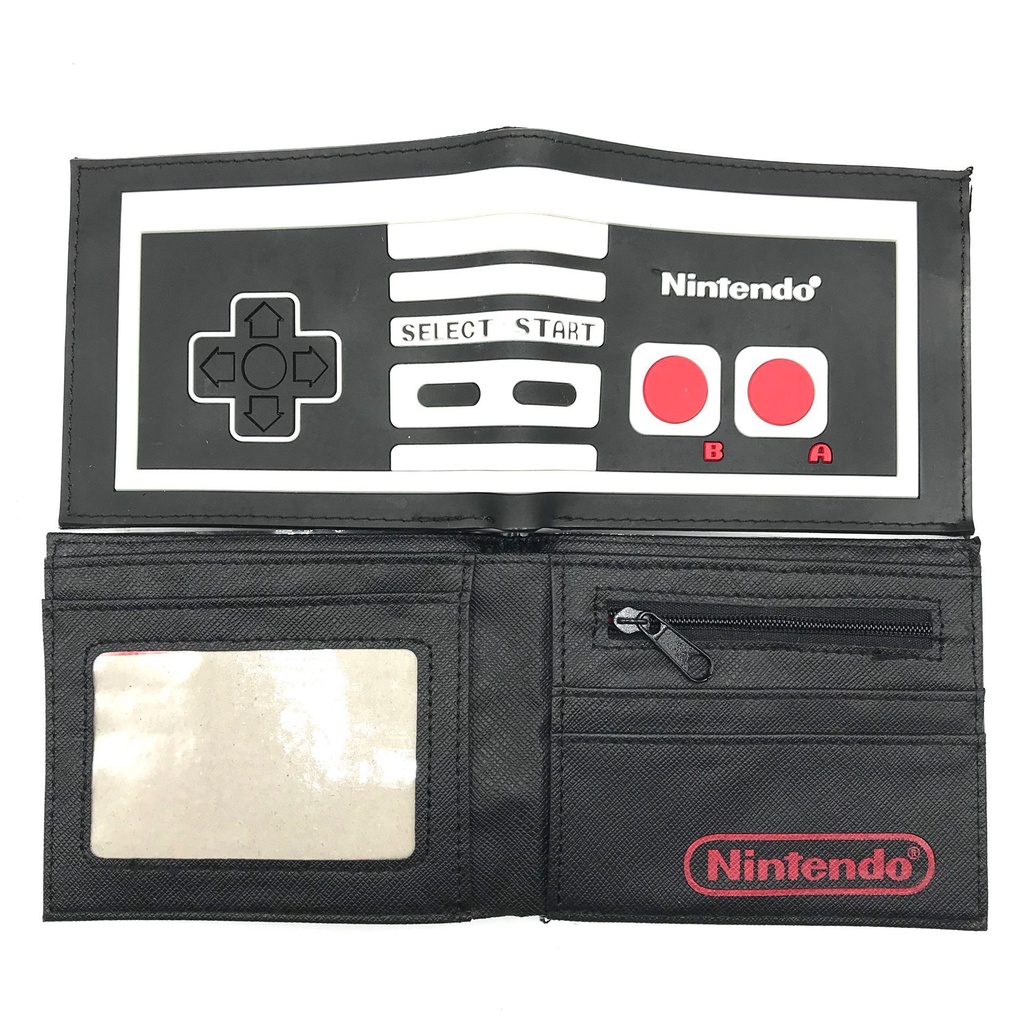 Ví Da PU Dáng Ngắn In Hình Máy Chơi Game Nintendo Cho Học Sinh