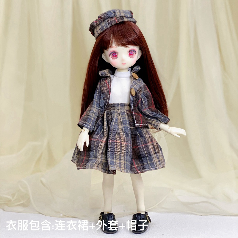 Bộ Đầm Đồng Phục Y Tá Dành Cho Búp Bê BJD 30cm Tỉ Lệ 1/6