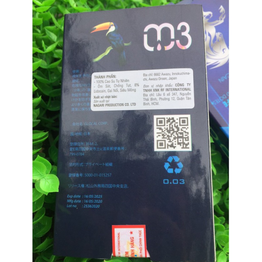 Bao cao su TAUCAN 003  8% LIDOCAIN  HỘP 12 CHIẾC