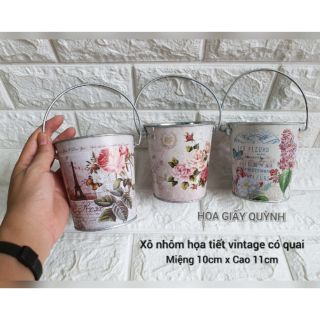 Chậu nhôm vintage có quai