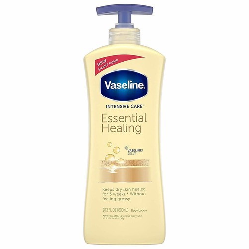 Dưỡng Thể Giữ Ẩm Da Vaseline Intensive Care Essential Healing Lotion 600ml (Mỹ)