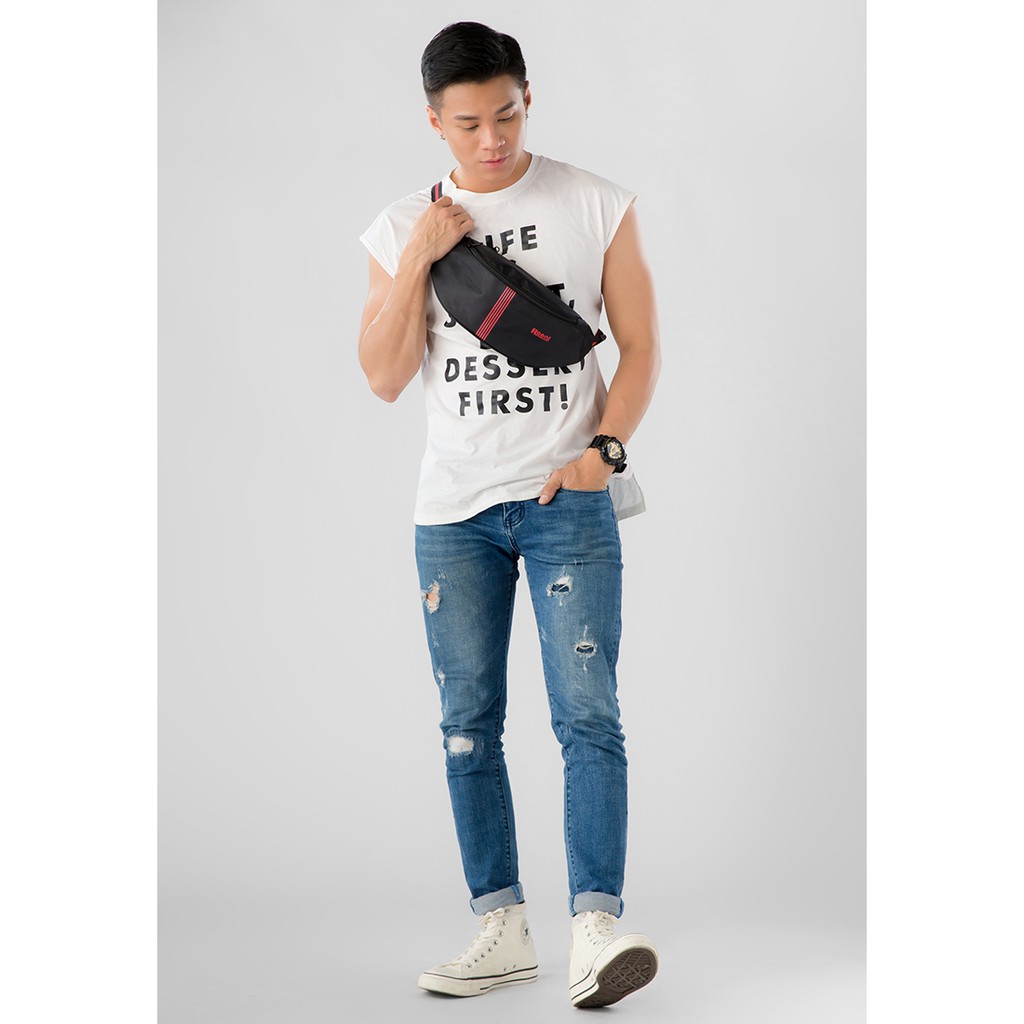 Túi Ronal đeo hông hoặc trước ngực - Đen in đỏ | BigBuy360 - bigbuy360.vn