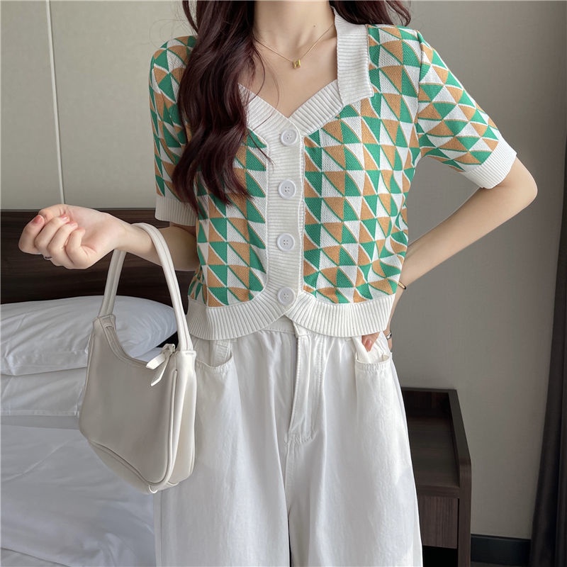 Áo Khoác cardigan Dệt Kim Mỏng Tay Ngắn JL-TX-290