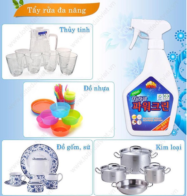 Chai xịt bếp tẩy rửa đa năng hàn quốc