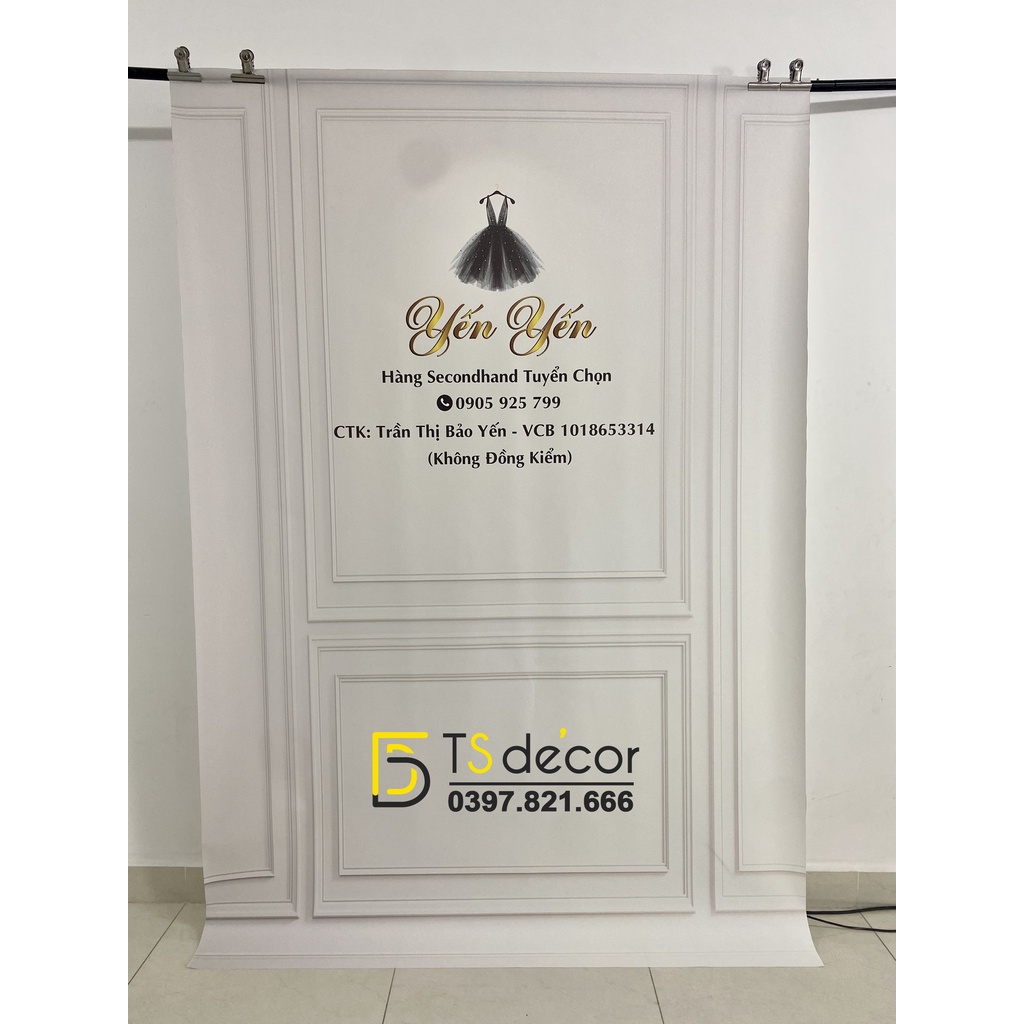 PHÔNG NỀN/ BACKGROUND LIVE STREAM 3D-5D TƯỜNG TRẮNG