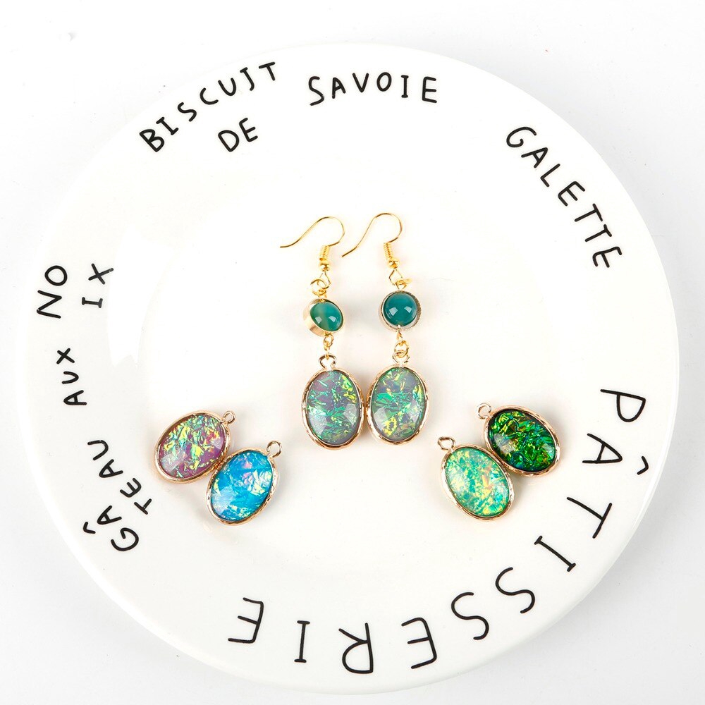 Mặt dây chuyền hình giọt nước bằng resin dùng làm trang sức diy