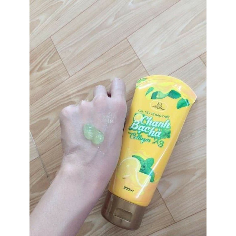 GEL TẨY TẾ BÀO CHẾT COLLAGEN X3 HƯƠNG CHANH BẠC HÀ 200ML