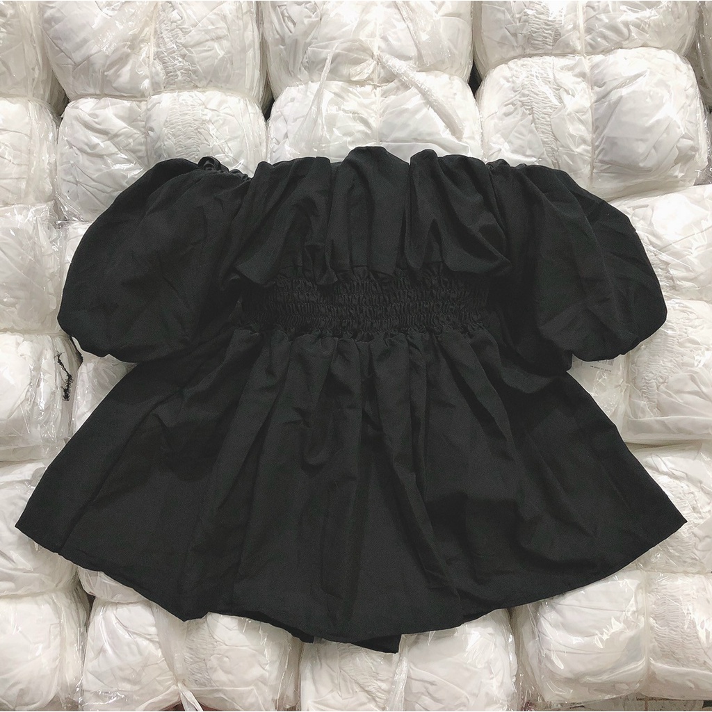 Áo trễ vai tay phồng babydoll nữ đẹp HIJUNE ATV03