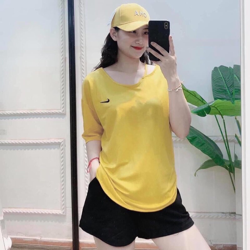 G15. 963. ÁO THUN COTTON THÊU NGỰC VAI KIỂU