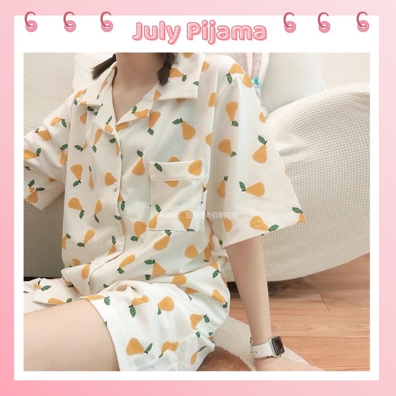 Vải xô muslin quả lê vàng nền be siêu xinh