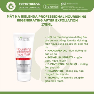 Mặt nạ Bielenda Professional Nourishing & Regenerating After Exfoliation 175ml làm dịu và dưỡng ẩm sau peel
