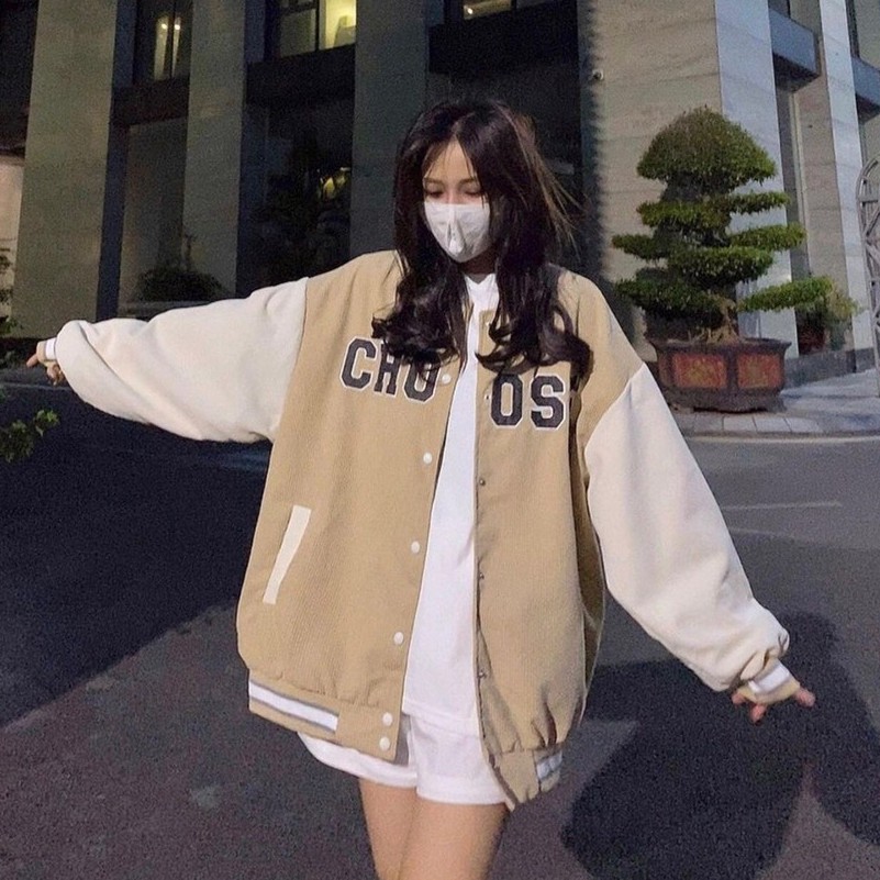 Áo Khoác Bomber CHOOSE Áo Khoác Chất Nhung Dày Dặn Form Rộng Unisex Nam Nữ Mặc Thoải Mái [Ảnh Thật + Video]
