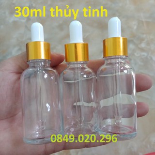 COMBO 10 chai chiết tinh dầu 30ml thủy tinh - Lọ serum 30ml