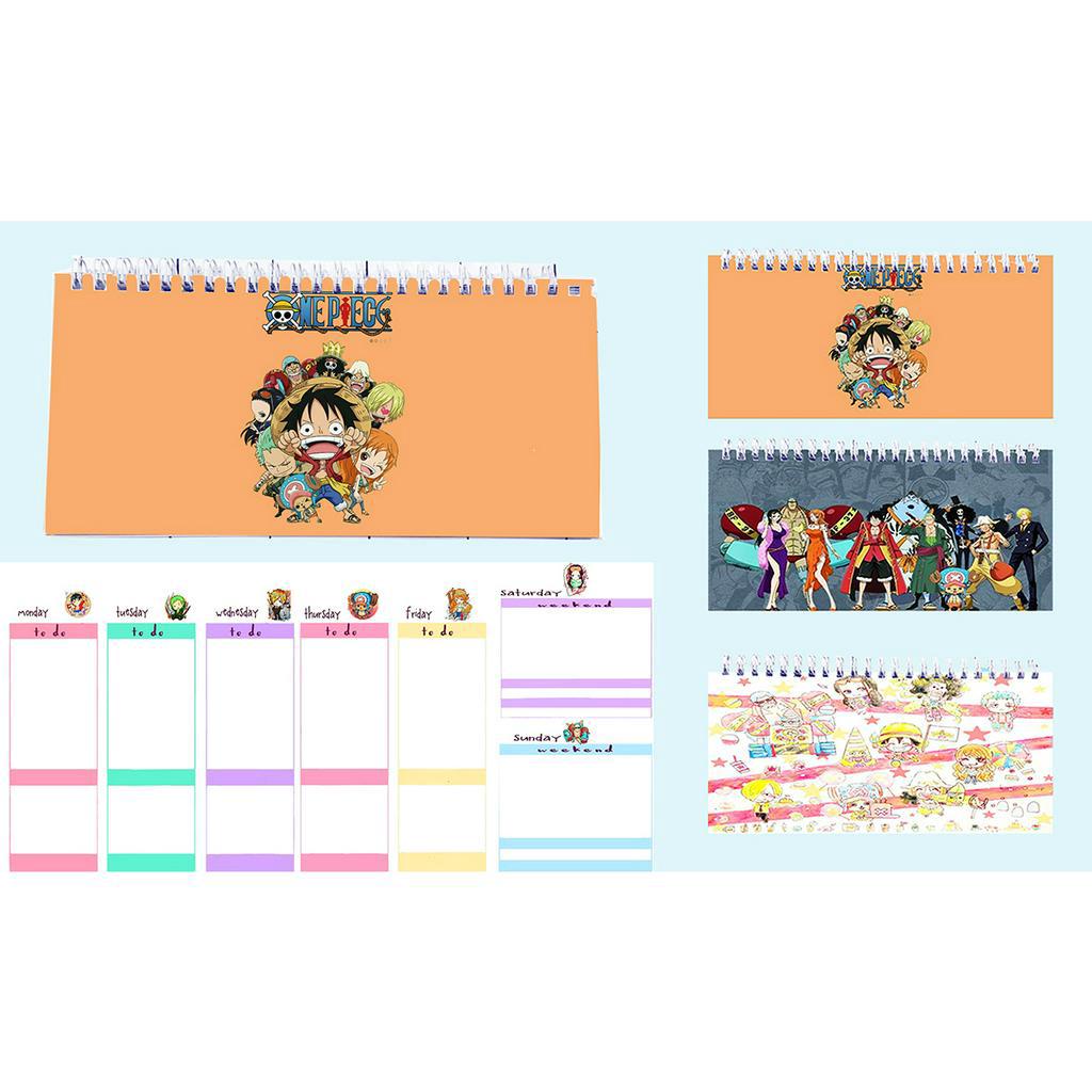 Sổ kế hoạch tuần chopper one piece WPI17 hoạt hình Weekly Planner 52 trang thần tượng idol