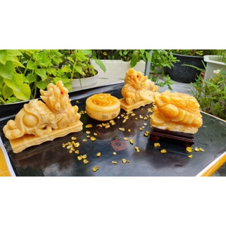 Combo Tỳ Hưu 16cm, Thiềm Thừ 16cm, Bát vàng tài lộc 12cm, Long Quy 12cm