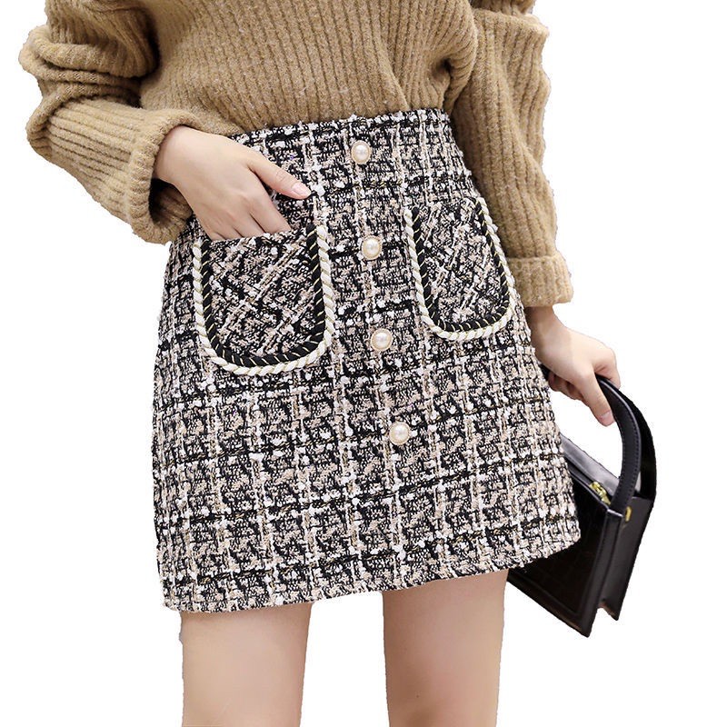 CHÂN VÁY DẠ TIÊU 2 TÚI CÚC XINH ( ẢNH THẬT + VIDEO ) | BigBuy360 - bigbuy360.vn