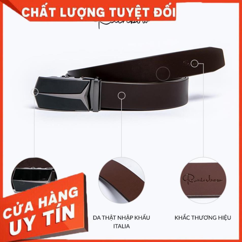 HÀNG NHẬP KHẨU -  [ SIÊU CẤP- NHÂP KHẨU ITALIA] Thắt lưng nam/Thắt lưng da bò thật nguyên tấm Rainbow 011 - Hàng Nhập Kh