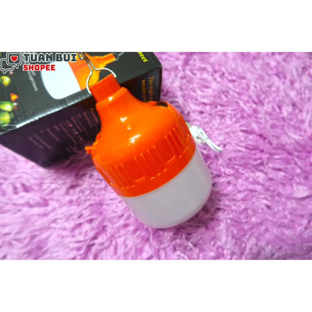 BÓNG ĐÈN TÍCH ĐIỆN 100W PIN SẠC CÓ MÓC TREO PHI 95