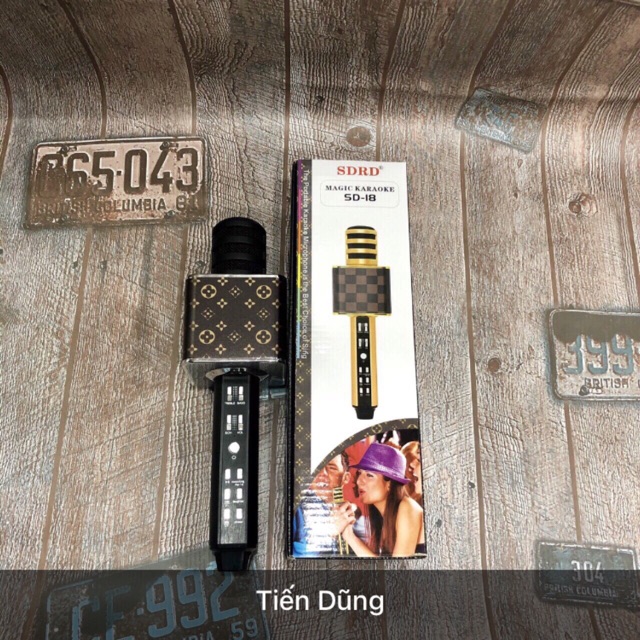 Micro Karaoke Bluetotoh SD18 Kiêm Loa và Mic - Âm Thanh Chất Lượng , Hát Nhẹ Thu Giọng Tốt , Dễ Sử Dụng, Nhỏ Gọn