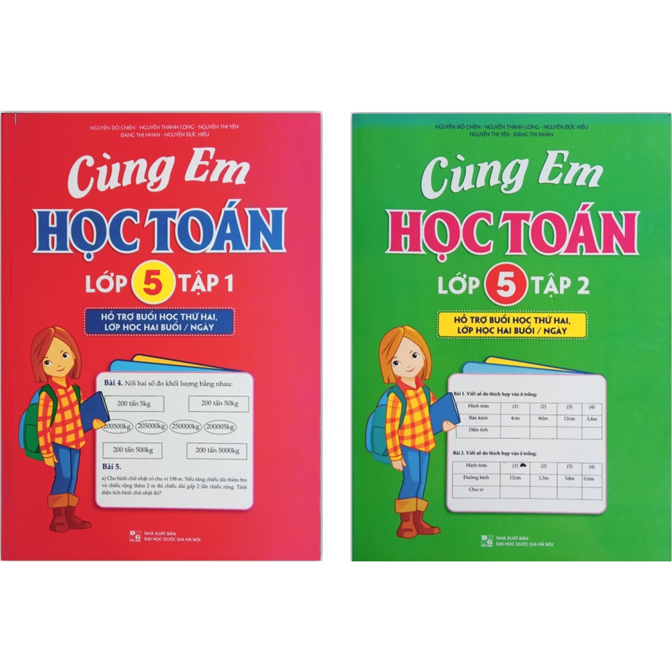 Sách - Combo Cùng em học toán Lớp 5 (Tập 1+Tập 2)