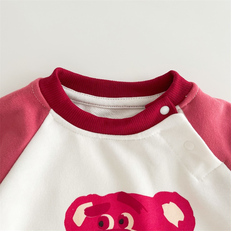 Bộ Áo Liền Quần Bằng Cotton Thoải Mái In Họa Tiết Gấu Raspberry 2023 Cho Nam Và Nữ