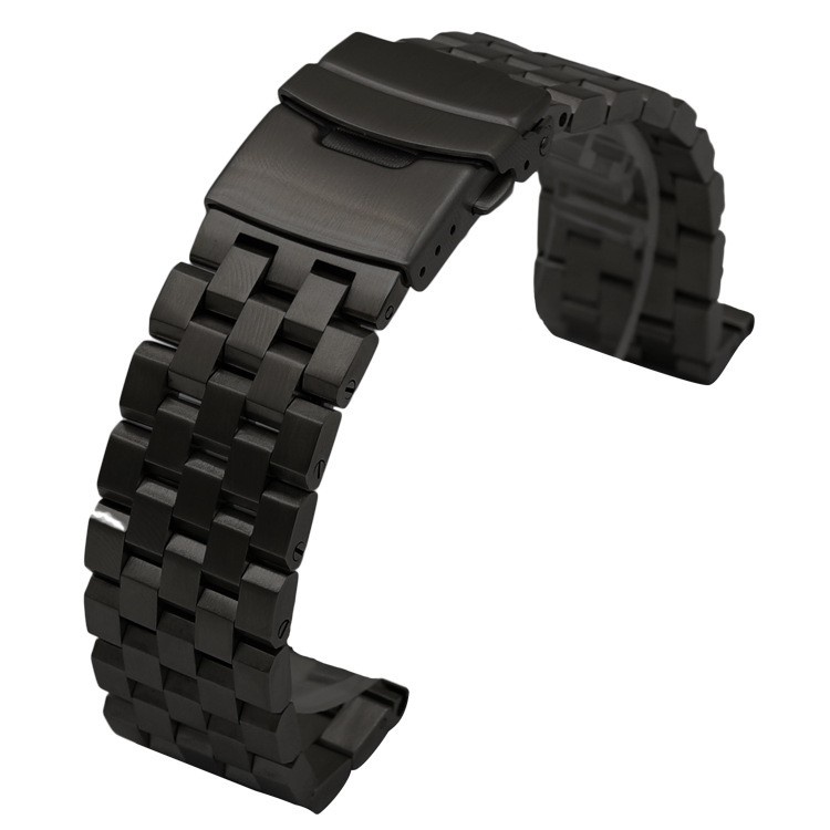 SEIKO Dây Đeo Đồng Hồ Bằng Thép Không Gỉ 18mm 20mm 22mm 24mm 26mm Màu Bạc Và Đen Cao Cấp