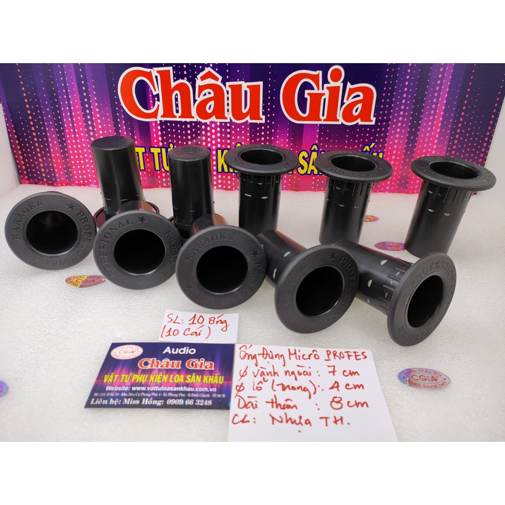 Ống đựng micro loa kéo 10 cái mẫu Profes Audio Châu Gia
