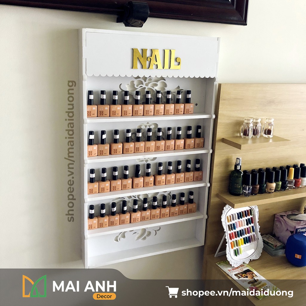 Kệ Để Đồ Nail, Để Nước Sơn Treo Tường