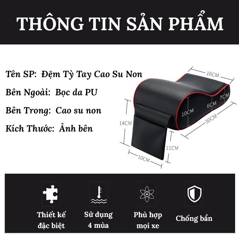 Đệm Tỳ Tay Cao Su Non Cao Cấp Bọc Da