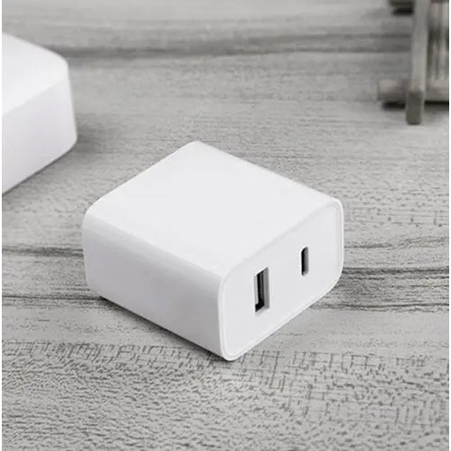 Củ Sạc nhanh 30W PD 2 cổng XIAOMI Usb Charger 30W 1A1C cho iPhone iPad Samsung Oppo IP 6 7 8 Xs Xr Max 11 12 Pro Air cục