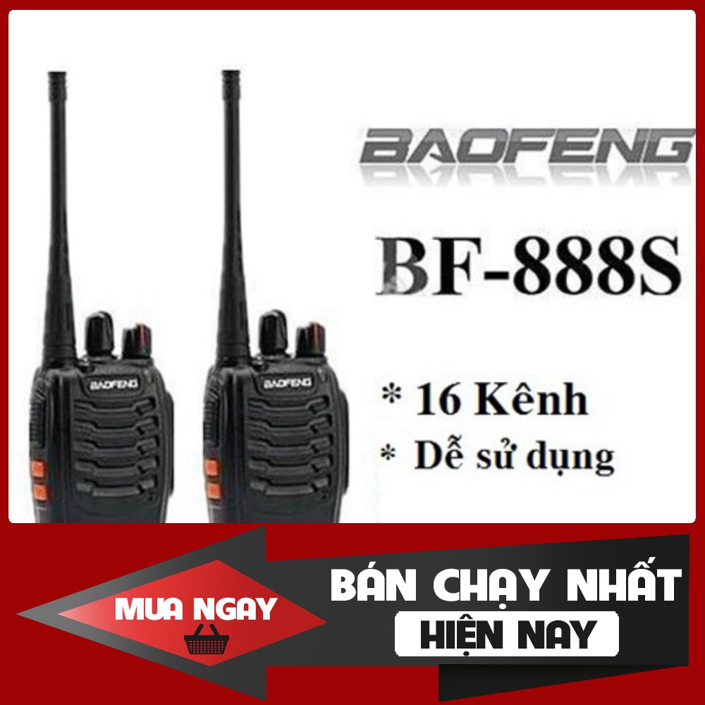 [FREESHIP] Bộ đàm Baofeng 888s ( bắt sóng xa 4km) - Hàng chất lượng, BH 3 tháng - Hàng chất lượng