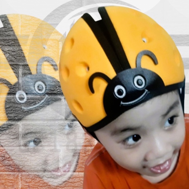 Mũ Bảo Hiểm Tem Hoạt Hình Lưỡi Trai An Toàn Cho Bé Tập Đi 7 Tháng Đến 5 Tuổi_ts1820