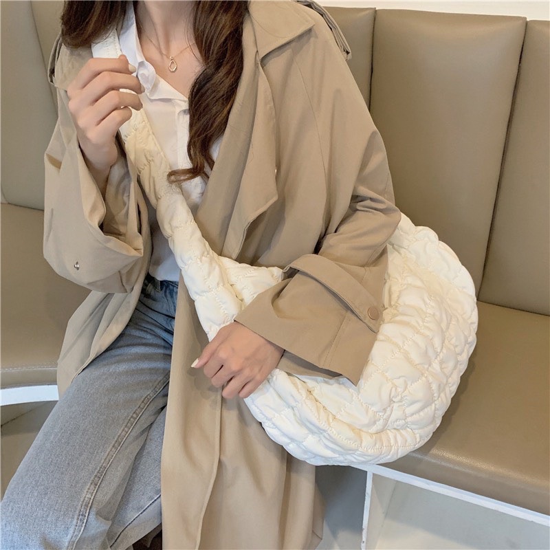 Túi phao dù đeo vai hoặc đeo chéo, form basic đi làm, đi chơi hottrend phong cách Hàn Quốc trendy