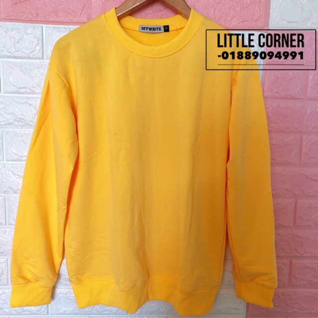 Áo Sweater Tay Dài Trơn Basic kèm ảnh thật ở cuối