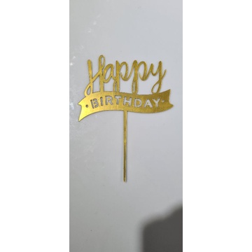 Mica cắm chữ Happy Birthday bịch 10 cây