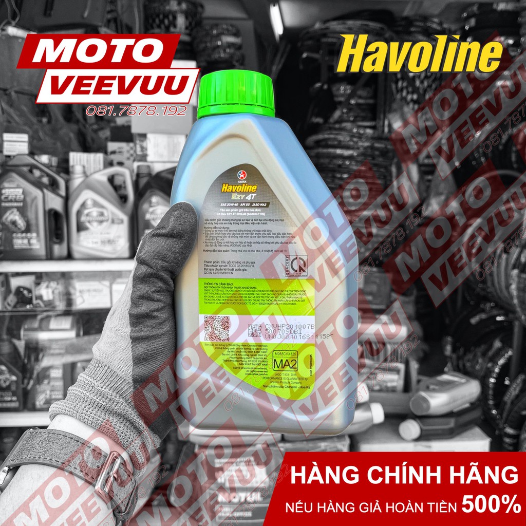 Dầu nhớt xe số Caltex Havoline EZY 4T 20W40 1 Lít &amp; 800ml