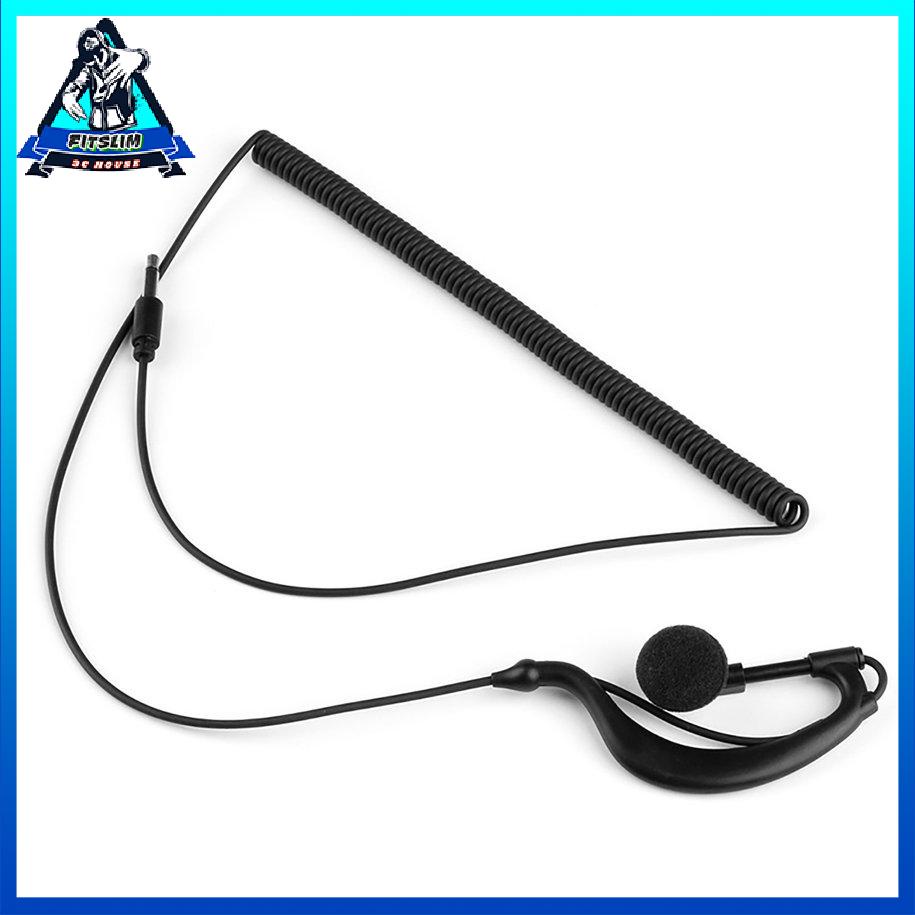 Tai nghe Mono cong 3,5 mm Chỉ nghe Tai nghe cho Mic loa Đối với Radio 2way [8/1]