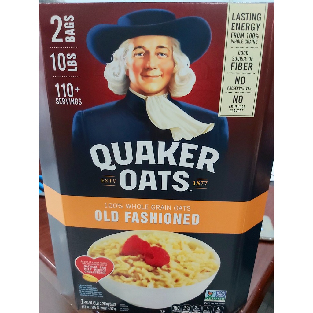 Yến Mạch Quaker Oast Thùng 4,52kg Mẫu Mới Thùng Vàng ( Nguyên Hạt Cán Mỏng ) | BigBuy360 - bigbuy360.vn