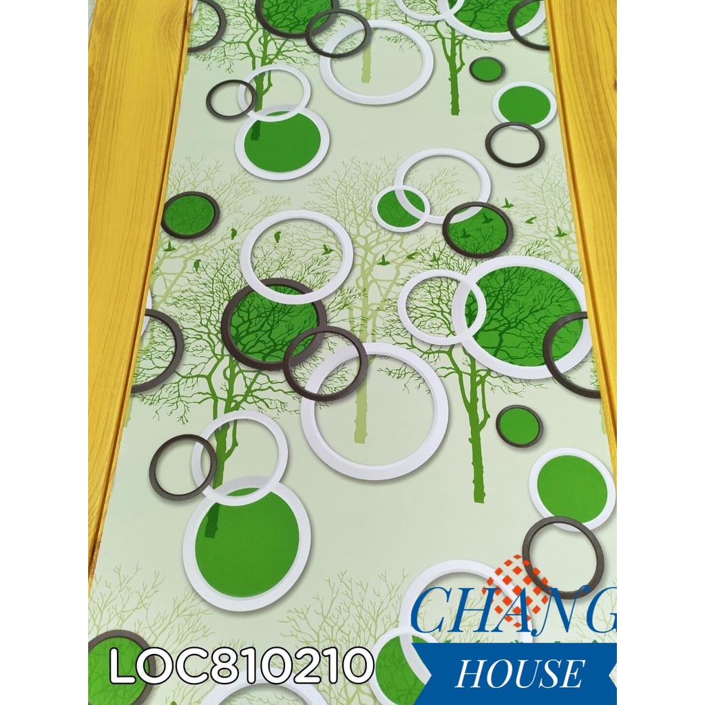 Giấy dán tường ❤️FREESHIP❤️ Decal TRÒN XANH LÁ cuộn 10 mét rộng 45cm có sẵn keo bóc dán đơn giản